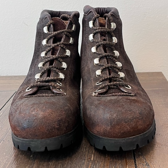 Calzaturificio The Alps By Fabiano Brown Leather Hiking Boots Womens size 8.5 N - Picture 2 of 13